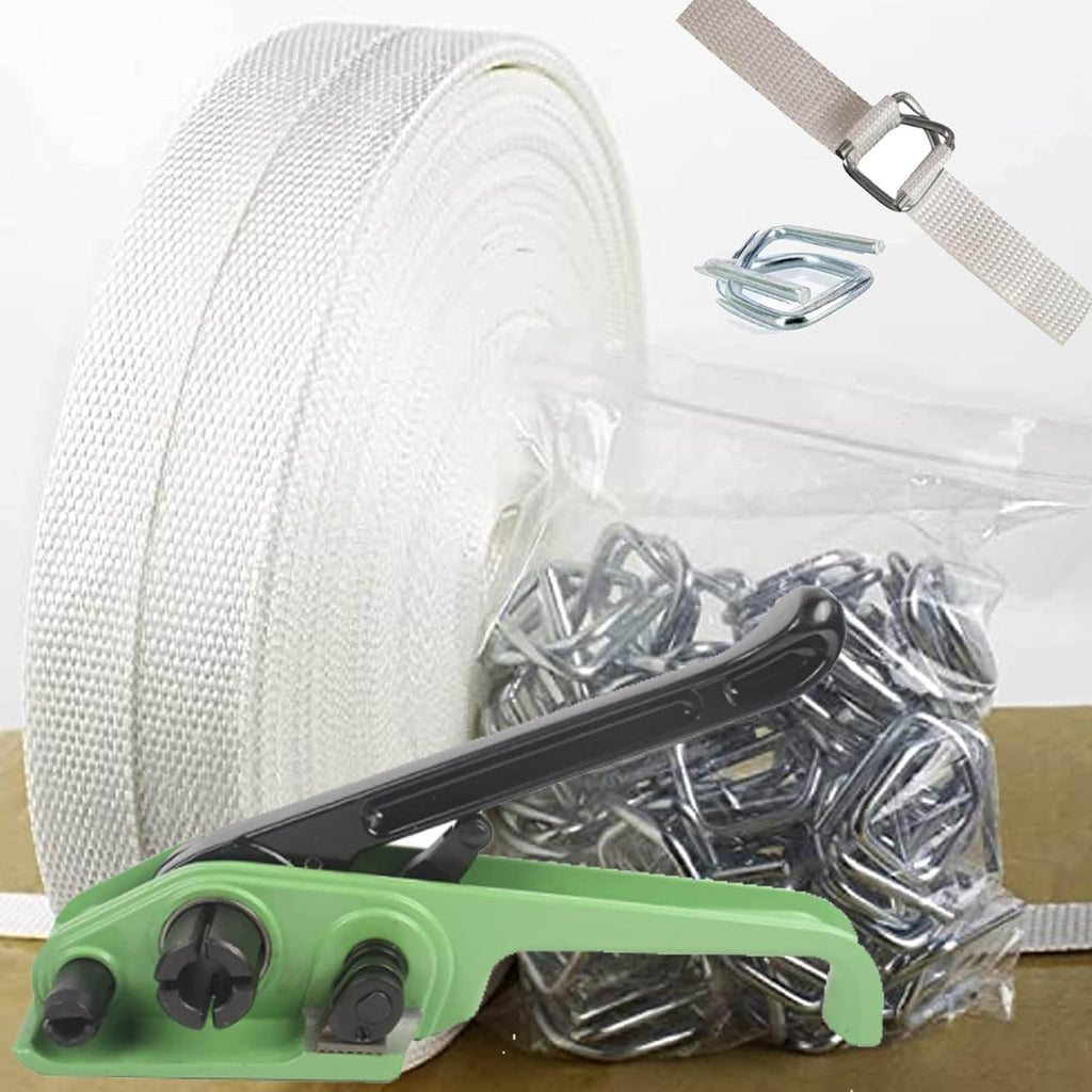 Heavy Duty Pallet Strapping Tools Kit for Industrial Packing,Woven Cord