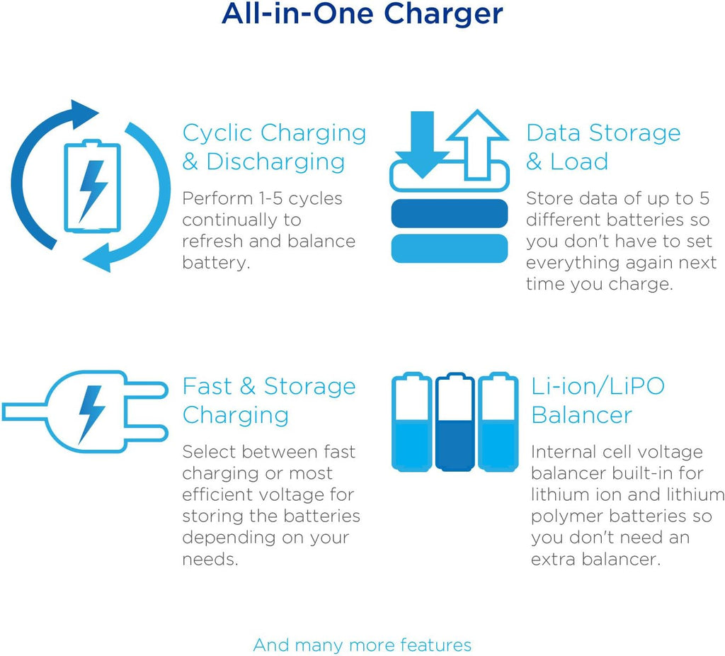 1S-6S Digital Battery Pack Charger for Li-Fe/Li-PO/NiCd/NiMH Packs Balance Charger Discharger