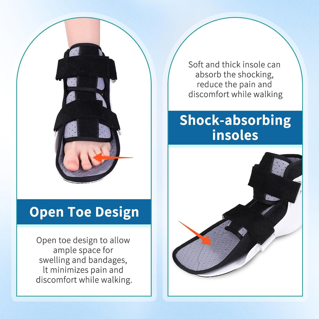 Post Op Shoe Foot Brace - Air Walker Boot, Orthopedic Surgical Cast Shoe for Broken Toes, Injured Foot Protection