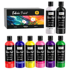 8 Colors Permanent Fabric Paint (4 oz, 120 ml) Soft Fabric Paint