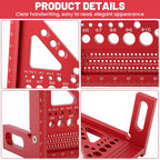 Mellisore 4.3 Inch 3D Multi-Angle Measuring Square Ruler with Angle Pin