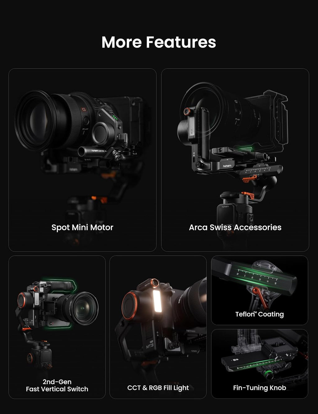 iSteady MT3 Pro 3-Axis Gimbal Stabilizer for Camera, AI Tracker with CCT/RGB Light, for Mirrorless/Pocket/Action