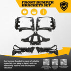 Jecoupoon Front Bumper Brackets Compatible with 2016-2018 Silverado 1500
