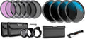 77mm ND Lens Filter Kit (UV, CPL, FLD, ND2, ND4, ND8, Lens Hood, Lens Cap) and ND16/ND32/ND64/ND1000 Compatible with