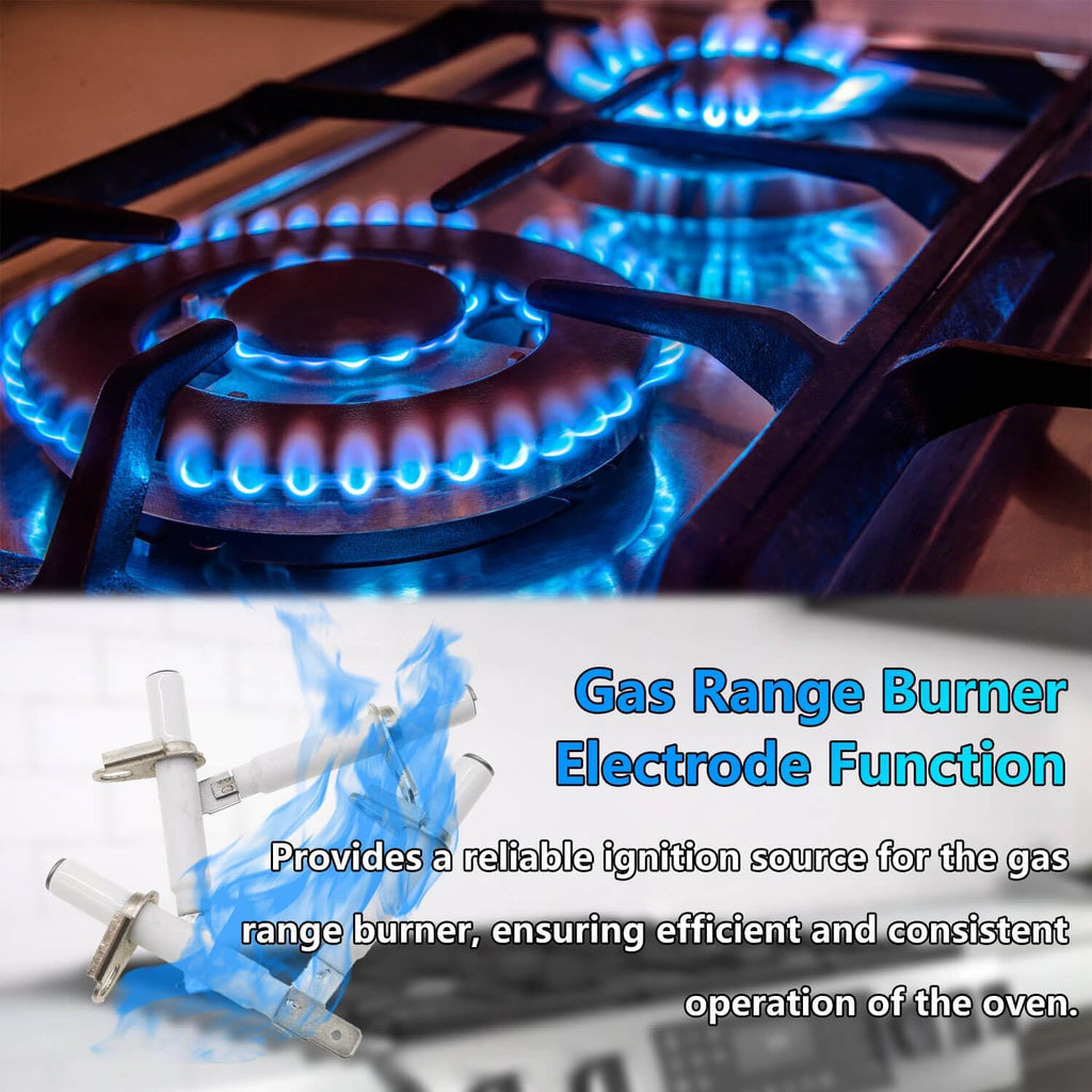4PCS 00631633 Gas Range Burner Electrode Replacement for Bosch Oven Igniter Replacement Parts,Range Surface Burner Igniter,Replaces AP5950372 4162041 PS10057850