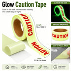 Glow in The Dark Caution Tape Roll 2inx32.8ft Warning Tape Halloween Decor