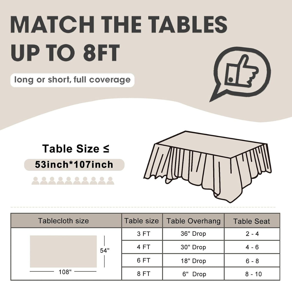 12 Pack Gold Disposable Plastic Tablecloth 54"x108" Table Cover