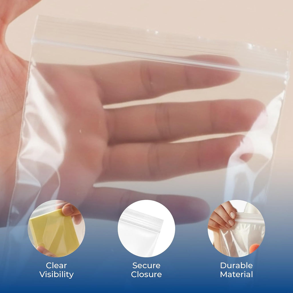 10" x 13", 2 Mil (Case of 100) Clear Plastic Reclosable Zipper Bags from The Boxery