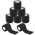 8Pcs Black Tattoo Grip Tape Wrap Elastic Cohesive Bandage Rolls