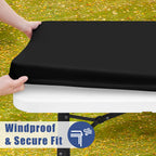 2 Pack Rectangle Spandex Fitted Table Cloth, 8FT Elastic Tablecloth
