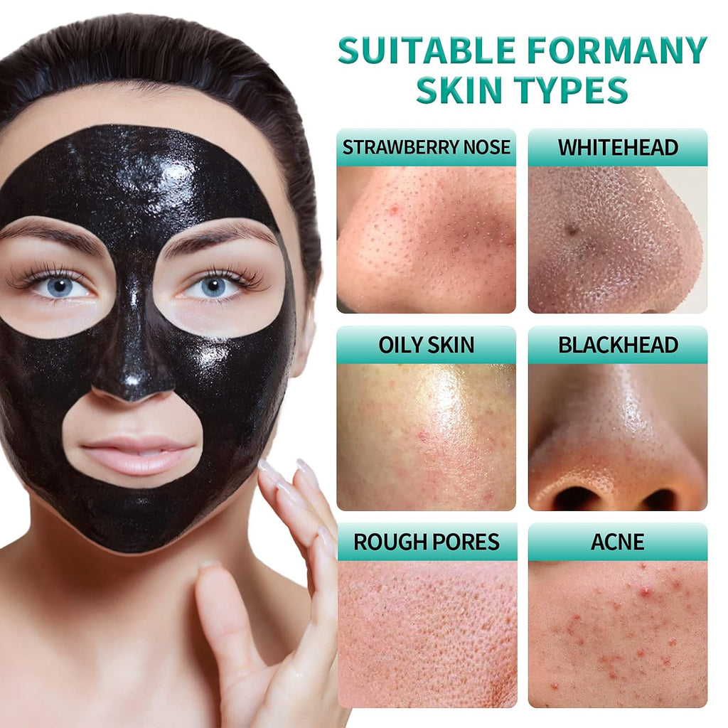 Peel Off Face Mask Blackhead Whiteheads Remover Masks Activated Charcoal Black Mask Purifying Peeling Facial Mask for