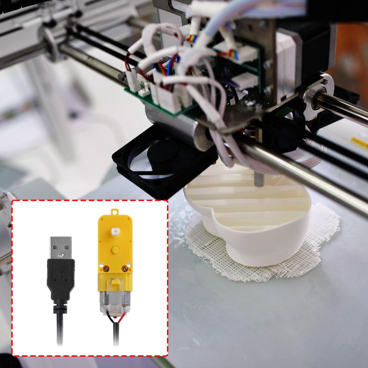 Single Shaft Gear Motor 1:220 Brushless Electric Replacement for Automation Project Printer Low Speed for Automation Project
