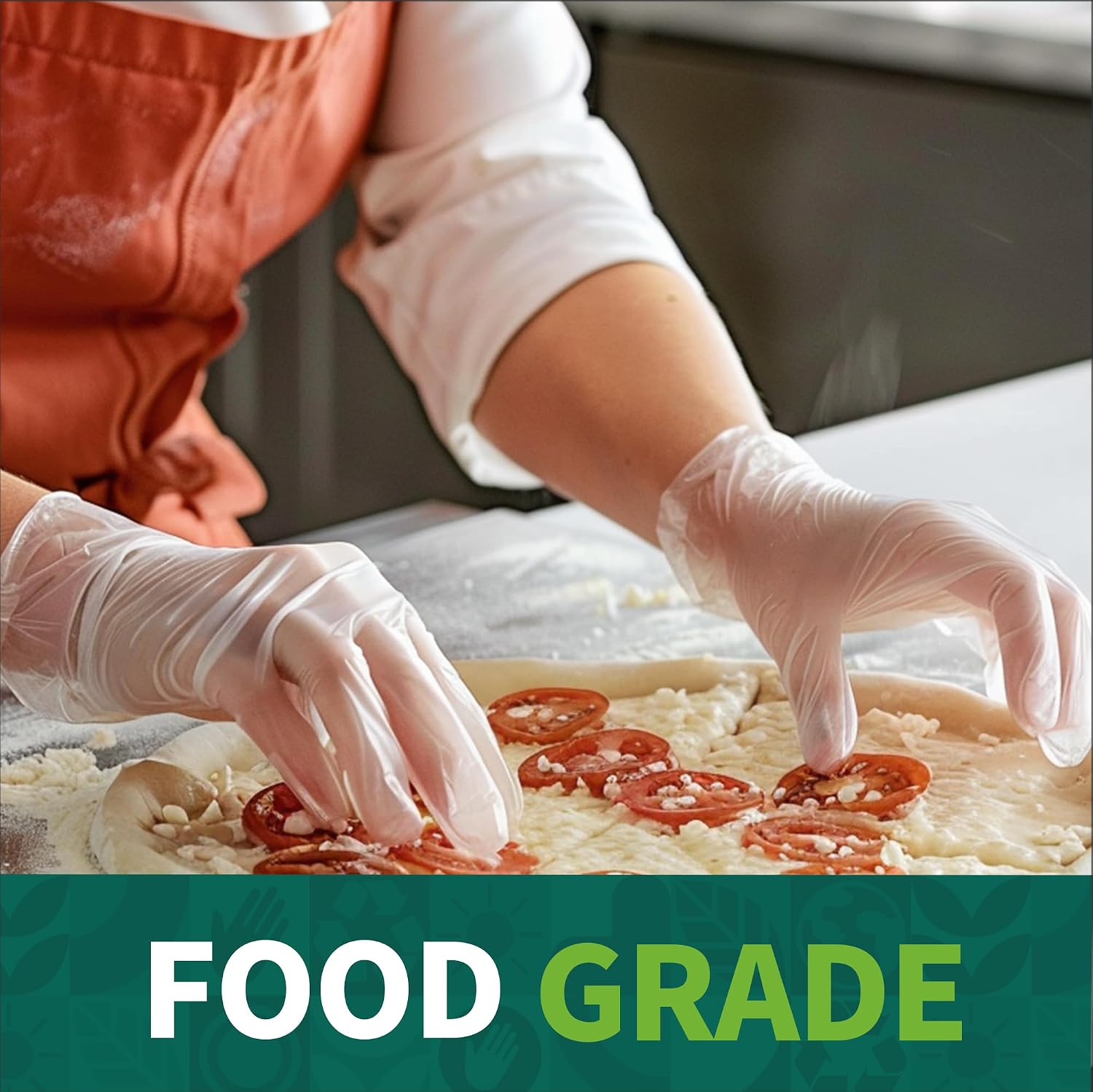 Vinyl Disposable Exam Gloves, Clear 4Mil Powder-Free Latex-Free Medical Food-Safe Cooking Cleaning Glove 100&1000 Ct