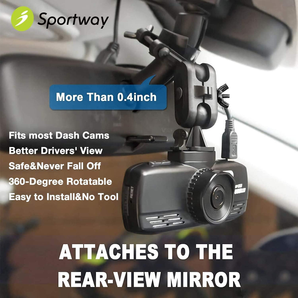 S80 Dash Cam mount, Dash Cam Mirror Mount Holder with 16pcs Joints for Rove APEMAN CHORTAU Roav Nexar iiwey YI Z-Edge