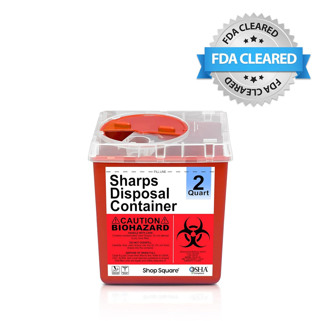 Sharps Container, Sharps Containers for Home Use, Needle Disposal Containers, Sharps Disposal Container, Biohazard