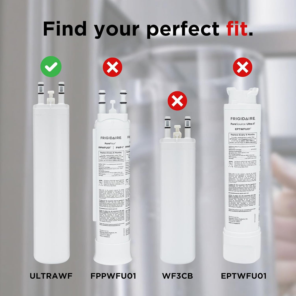 Frigidaire ULTRAWF Refrigerator Water Filter Replacement, White, 1 Count