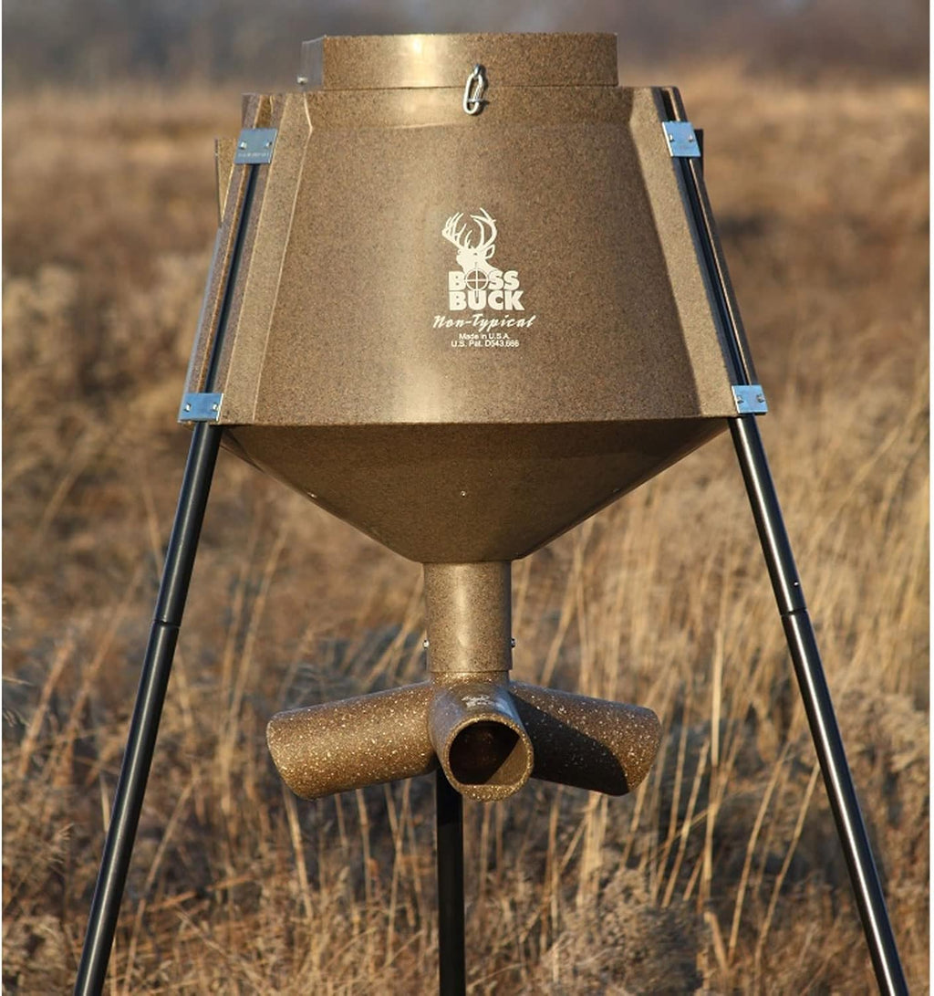 350 LB Deer Feeder/Hunting Durable Lightweight Plastic UV Protected Windproof Waterproof Gravity Feed with Protein 3