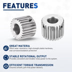 DTGN Spur Gear 1Mod 24 Teeth 13mm Thickness 12mm Bore 2Pcs