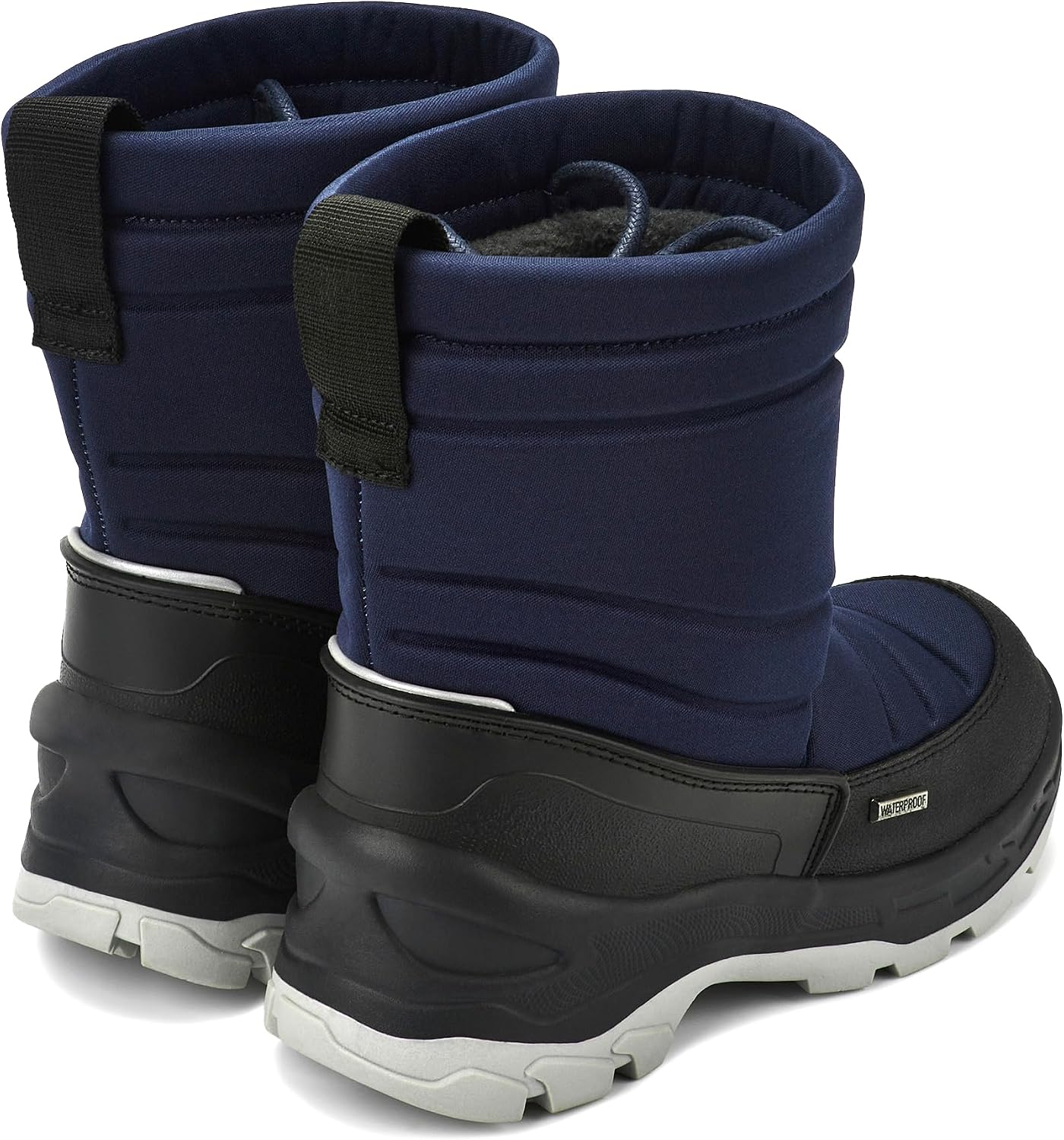 Size 12 US Waterproof Reflective Winter Snow Boots Slip Resistant (Toddler/Little Kid) Navy