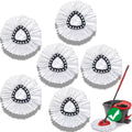 Mop Head Replacement for O-Cedar Easy Wring 1-Tank System，Exovyn Spin Mophead Replacements，Microfiber 6 Pack 360°