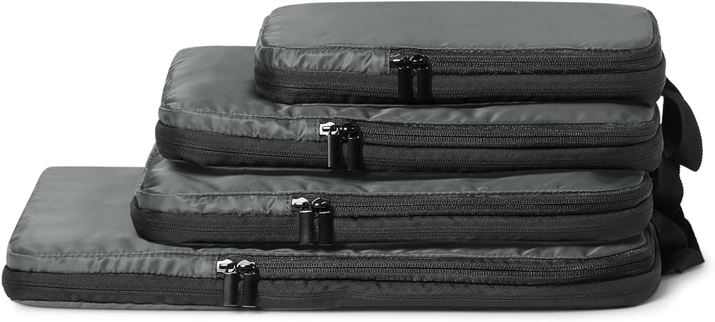 4-Pack Ultralight Compression Packing Cubes Organizer, Grey