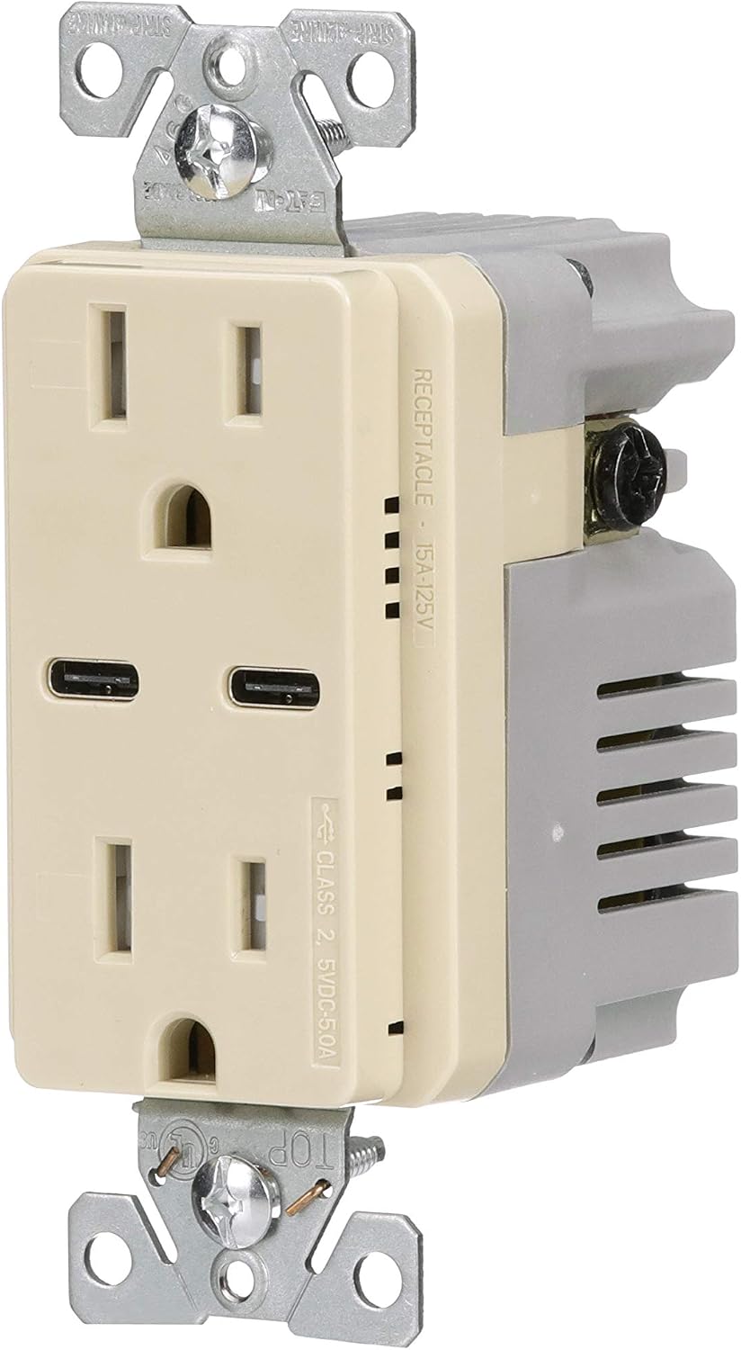 USB-C Charger with Duplex Receptacle