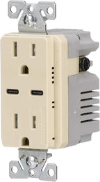 USB-C Charger with Duplex Receptacle