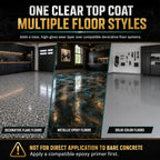 Floor Epoxy Resin Kit, Clear Epoxy Floor Top Coat, 3 Gallon Kit