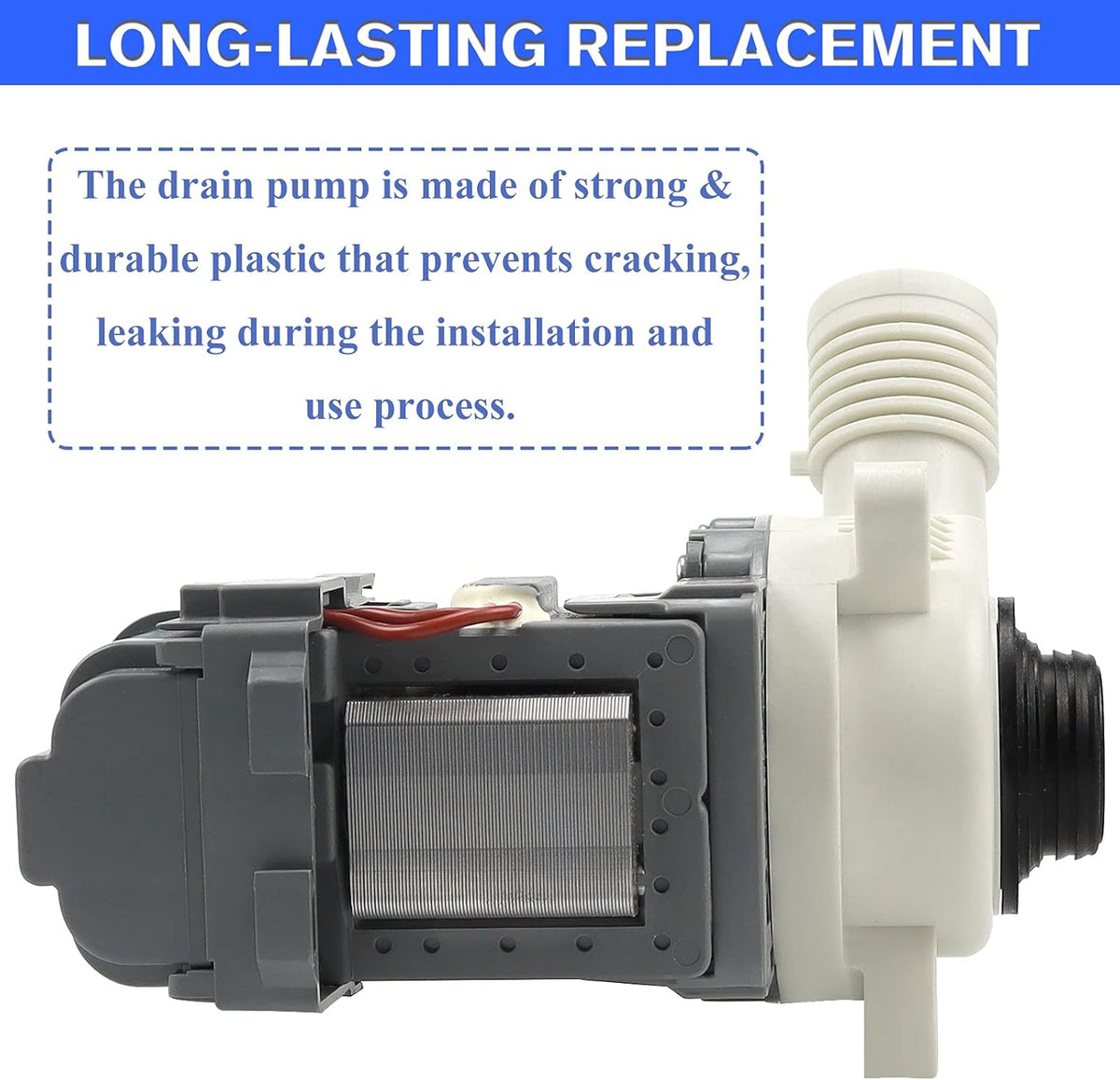 W10276397 Washer Drain Pump for Whirlpool Kenmore Mayt-ag Washing Machine-Replaces WPW10276397VP B40-3A 1874334 AP6018417 LP397（10 Years WARRANTY）