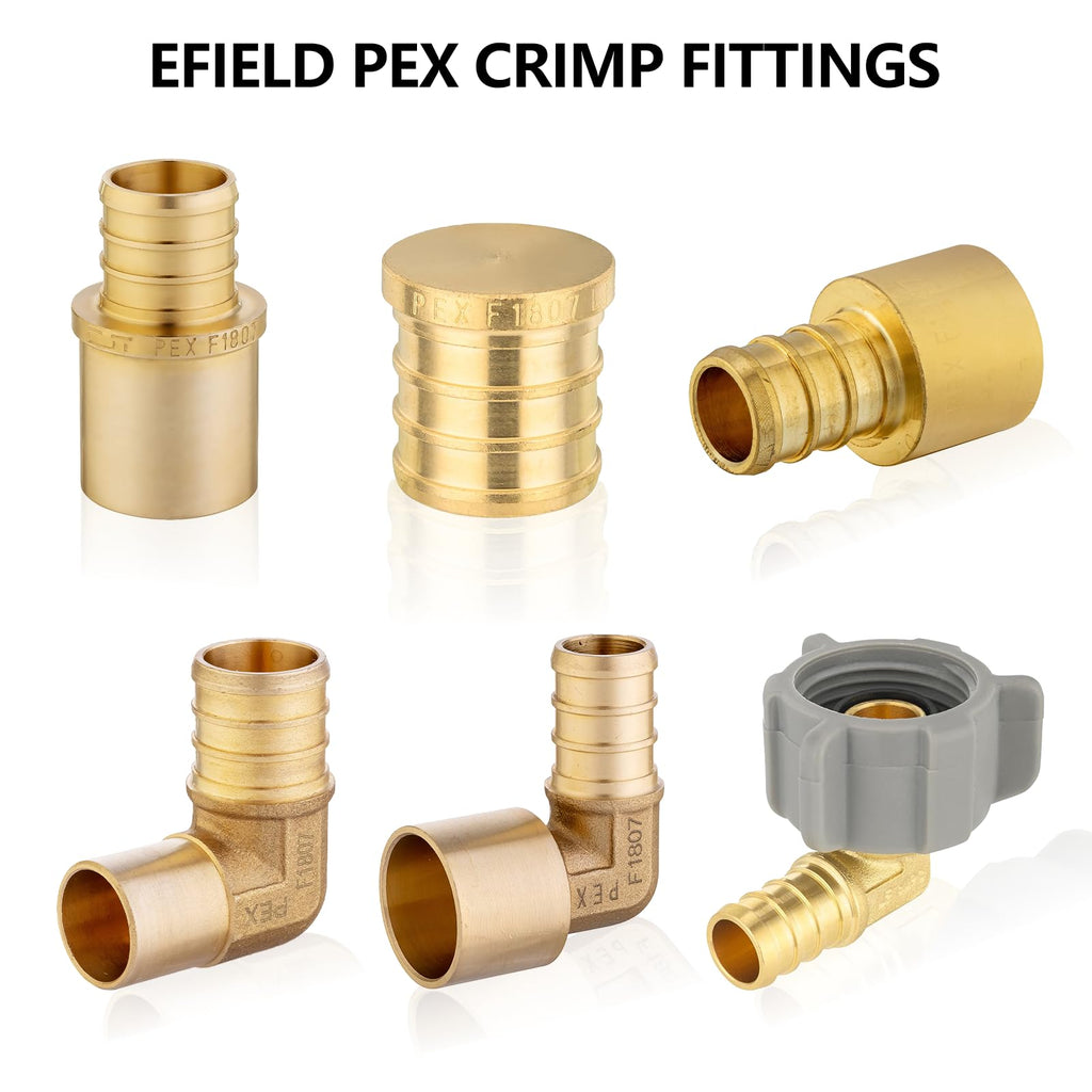 10-PACK EFIELD 1/2" Pex x 1/2"Female NPT Swivel Adapter(PEX1807202-10)