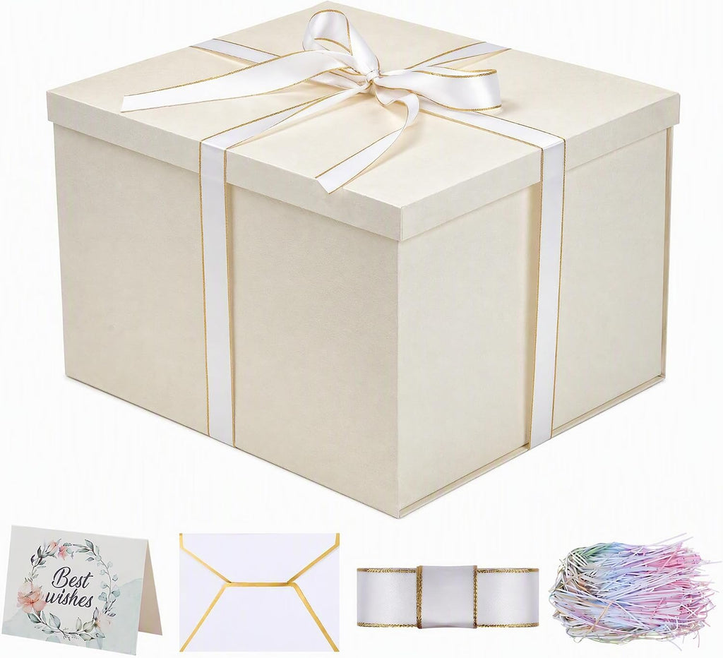 Extra Large White Gift Box with Lid 13x12x9 Inch for Presents