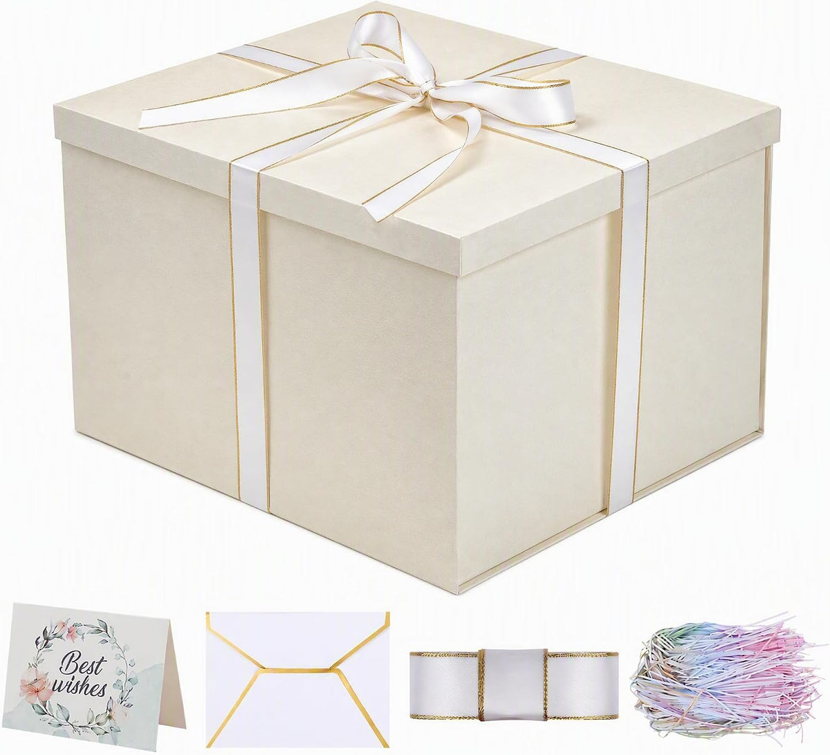 Extra Large White Gift Box with Lid 13x12x9 Inch for Presents