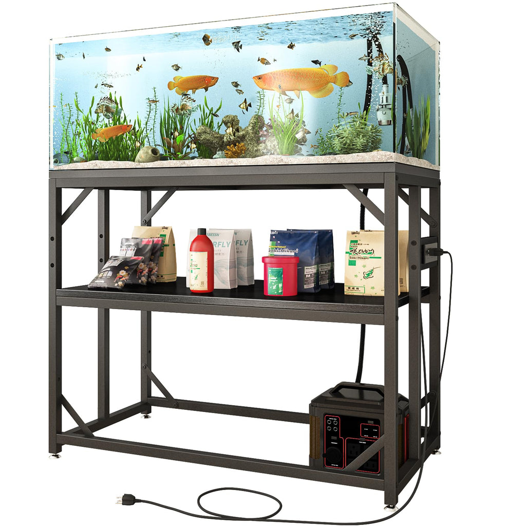 40 Gallon Fish Tank Stand with Power Outlet,Adjustable Shelf