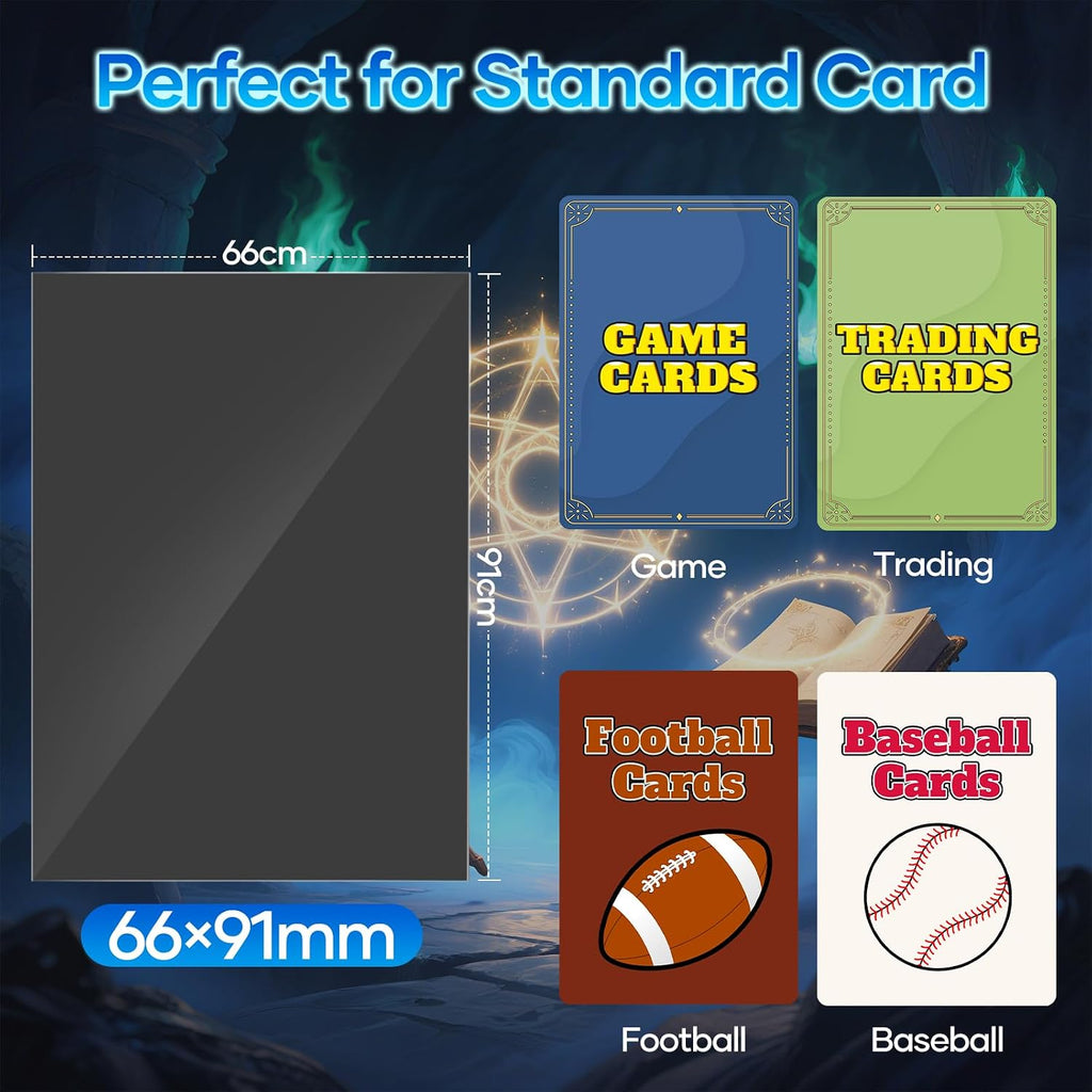 500 Counts Black Card Sleeves, Matte Card Sleeve Deck Card Protectors, Trading Card Sleeves Fit for MTG, TCG and