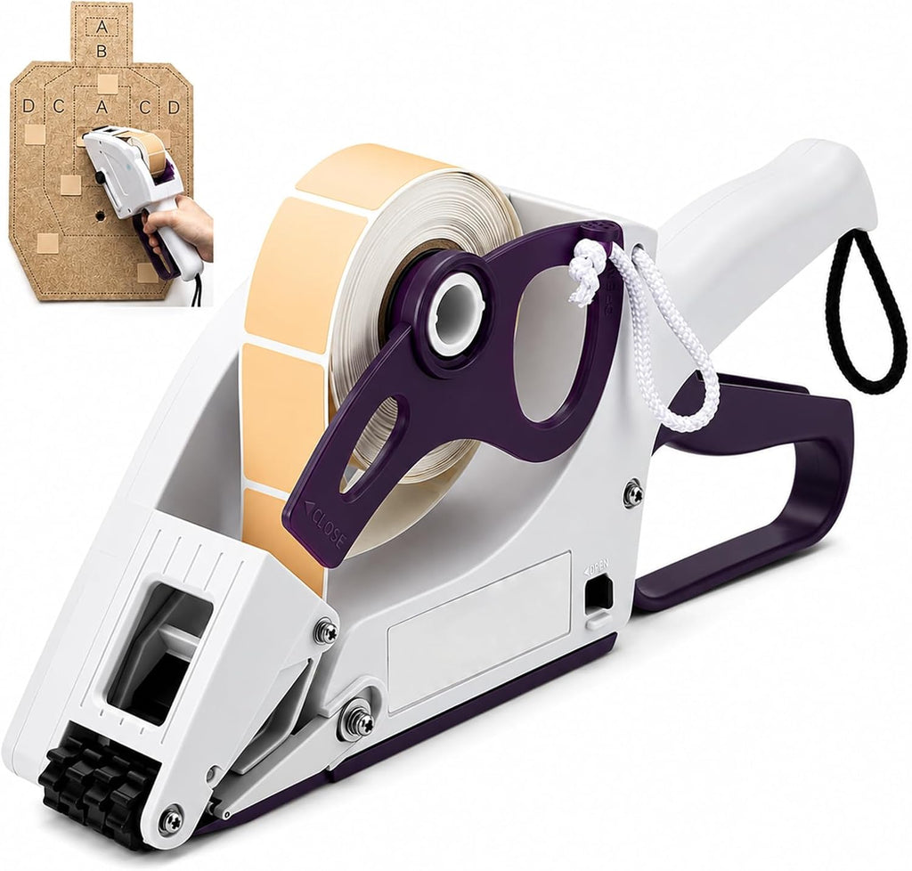 Hand Held Label Applicator, Portable Target Paster Tape Gun, Push to Apply