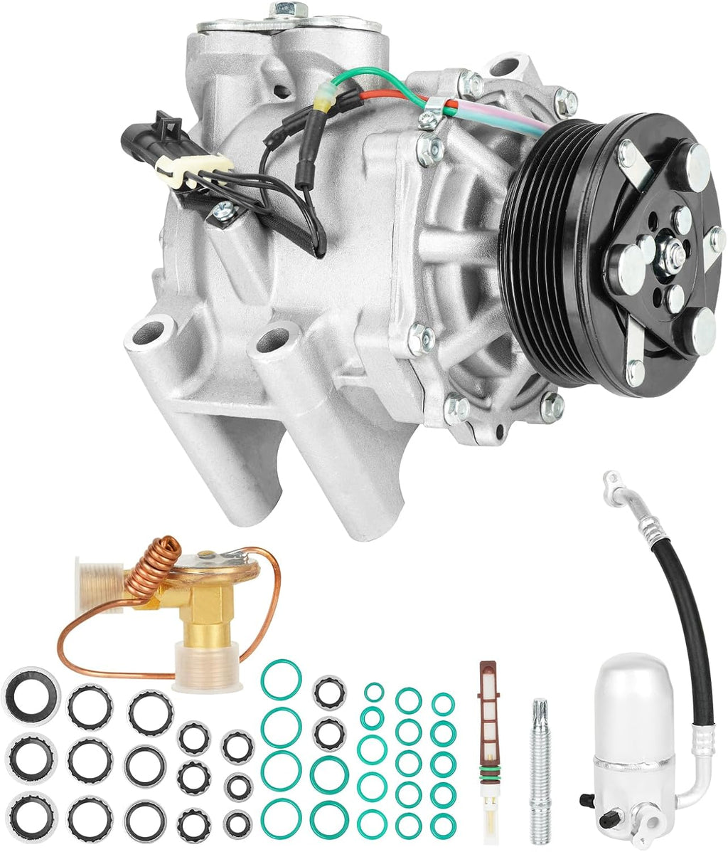 ILONPA New AC Air Conditioning Compressor with Clutch and Component Kit