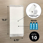 WUM-10 Super Absorbent Mats, 10-Pack, 6.75" x 16.5"