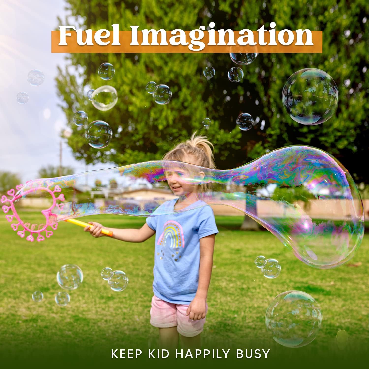 Big Bubble Wands Set Bulk for Kids Summer Outdoor Toy Game Activity Party Favors, 18 Pcs Giant Bubble Maker with