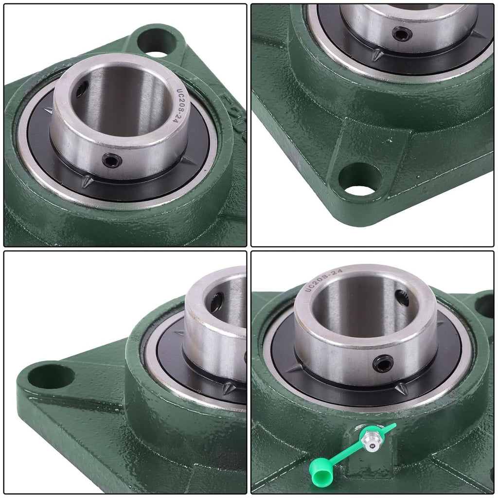 findmall UCF208-24 Pillow Block Bearing 1-1/2" 4-Bolt