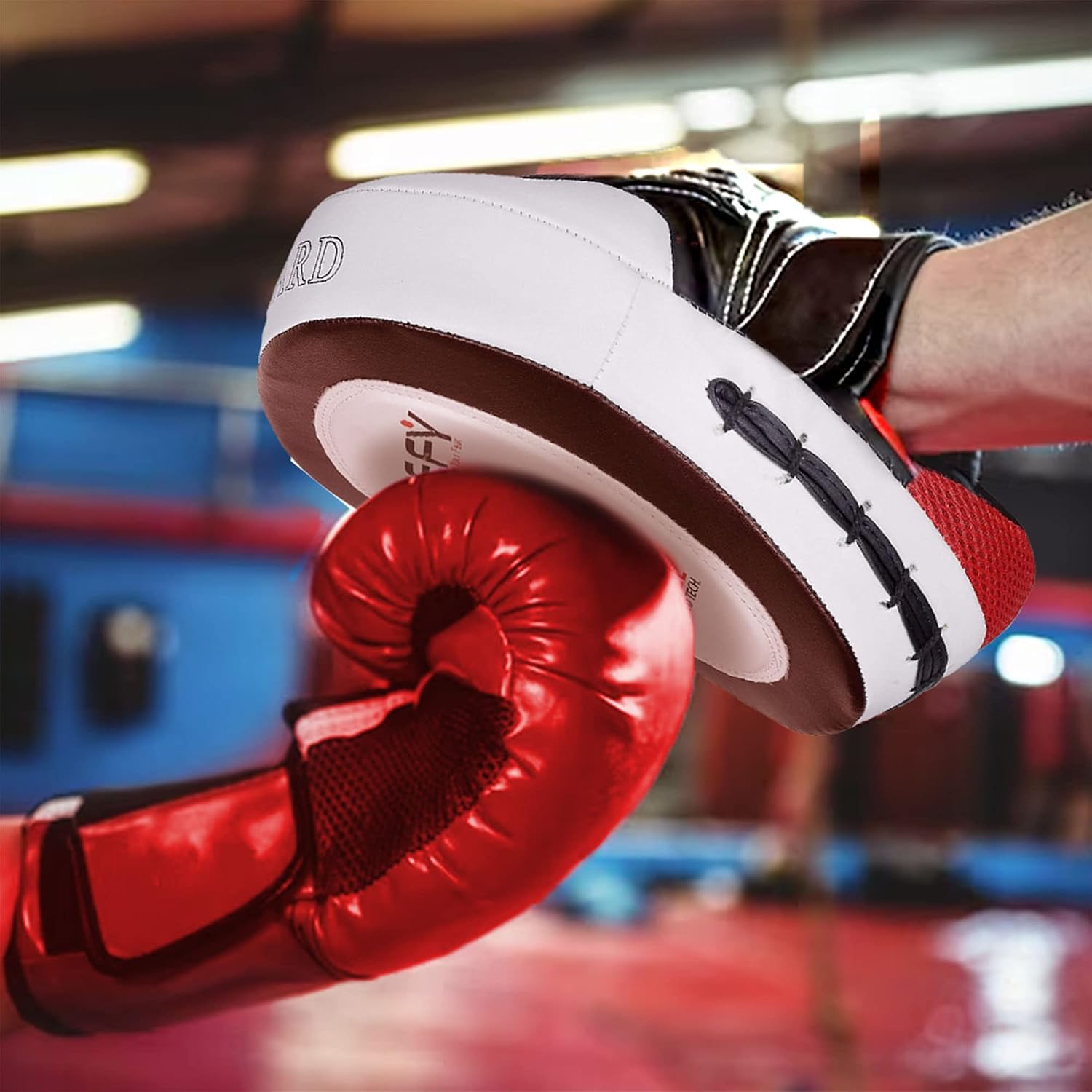DEFY Gel Padded Punch Mitts Boxing Pads Focus Mitts Punching MMA Hook and Jab Curved Training Kickboxing, Striking