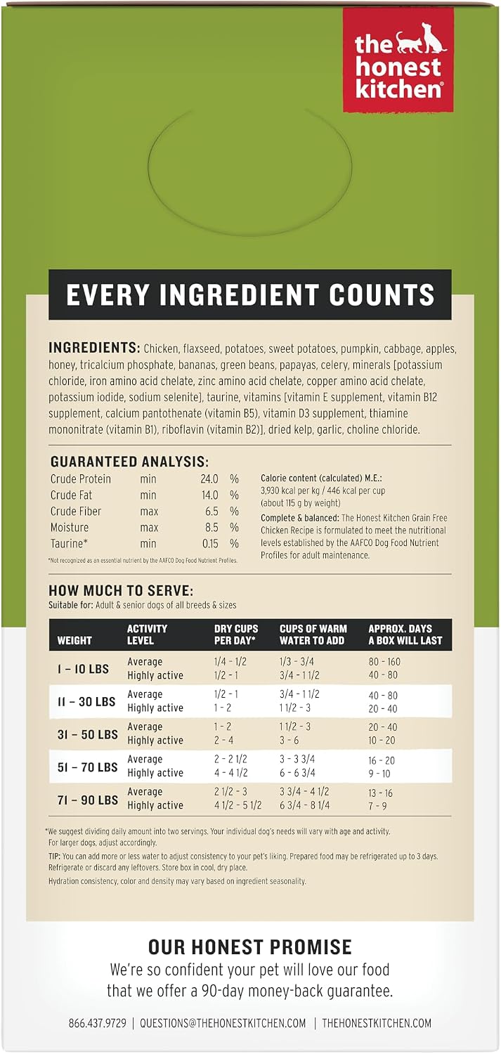 Wholemade Grain Free Chicken Recipe, Human Grade Dehydrated Dog Food, Just Add Water, Supports Healthy Digestion