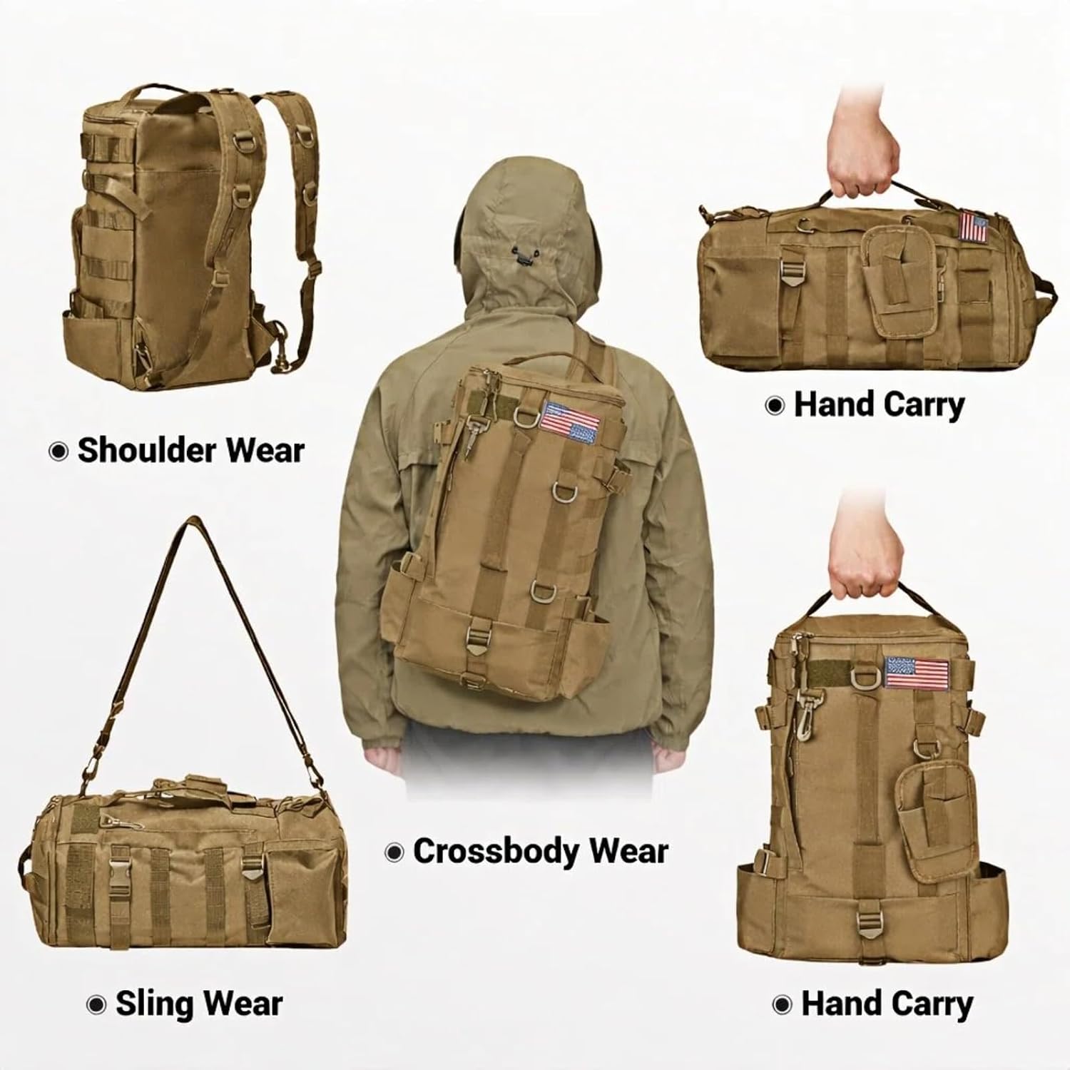 Small Fishing Bag Tackle Backpack with Rod Holder Lightweight Backpack for Fishing Hiking Kayaking Outdoor Gear