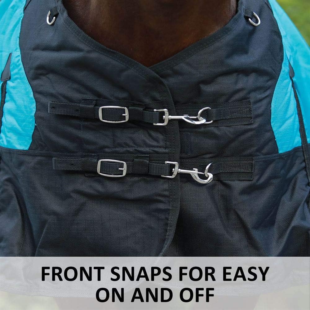 Contour Collar Classic II Horse Turnout Blanket | Bellyband Closure | Horse Blankets for Winter Waterproof | Weather