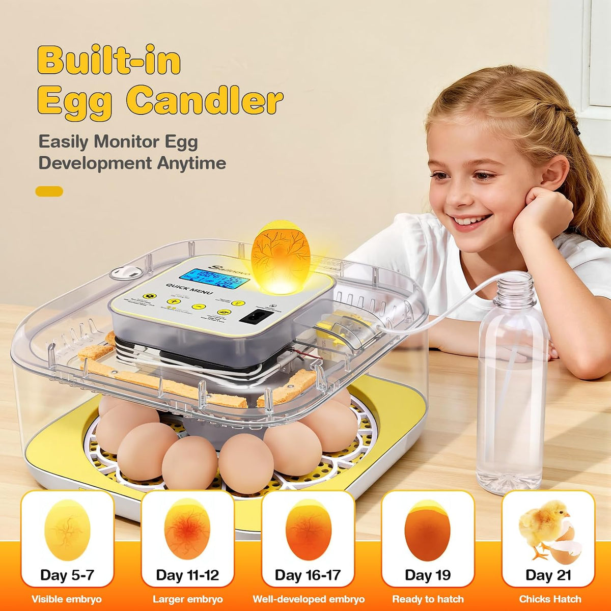 12 Egg Incubators for Hatching Egg with Auto Humidification