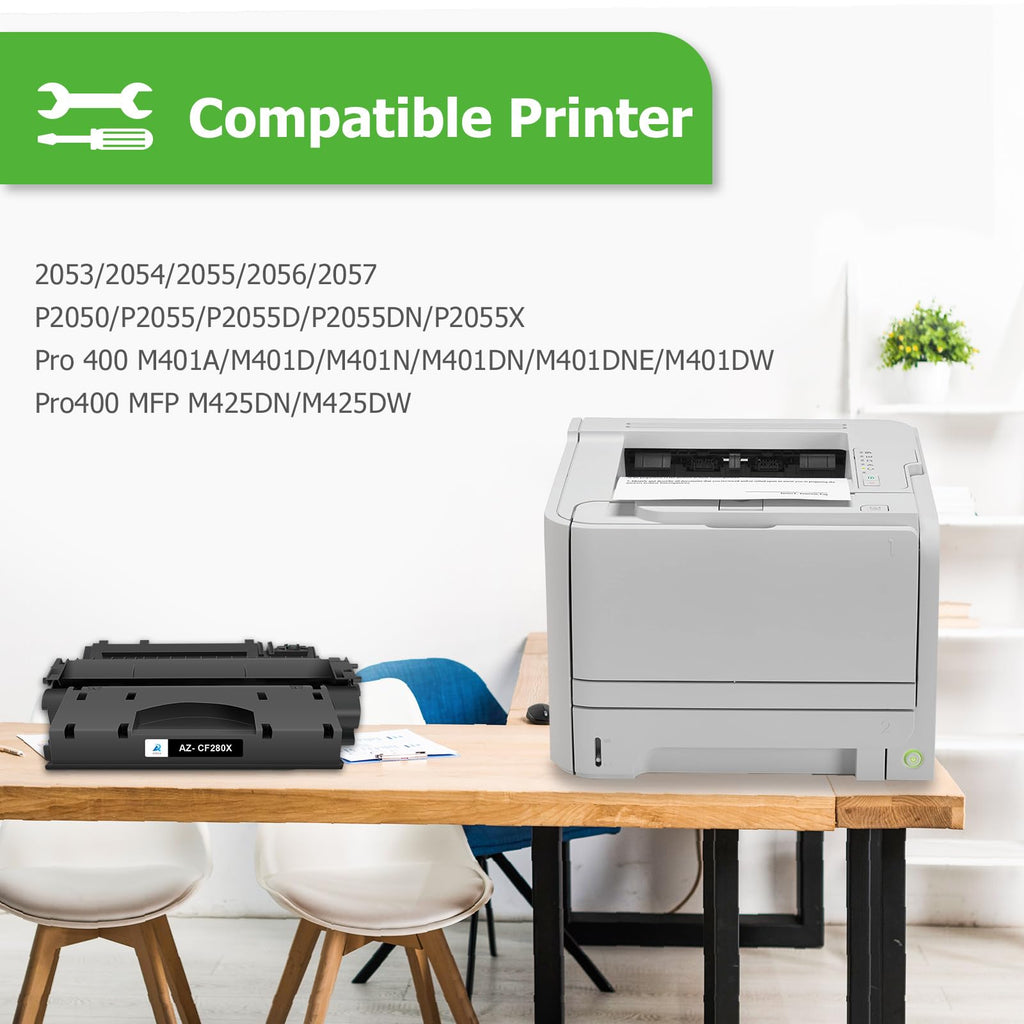 80X CF280X M401n Toner Cartridge Black Replacement for HP 80X 80A CF280A