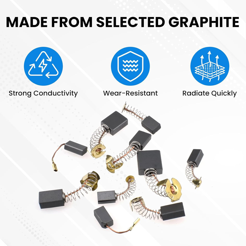 80Pcs Electric Motor Carbon Brushes Set, 10 Different Models