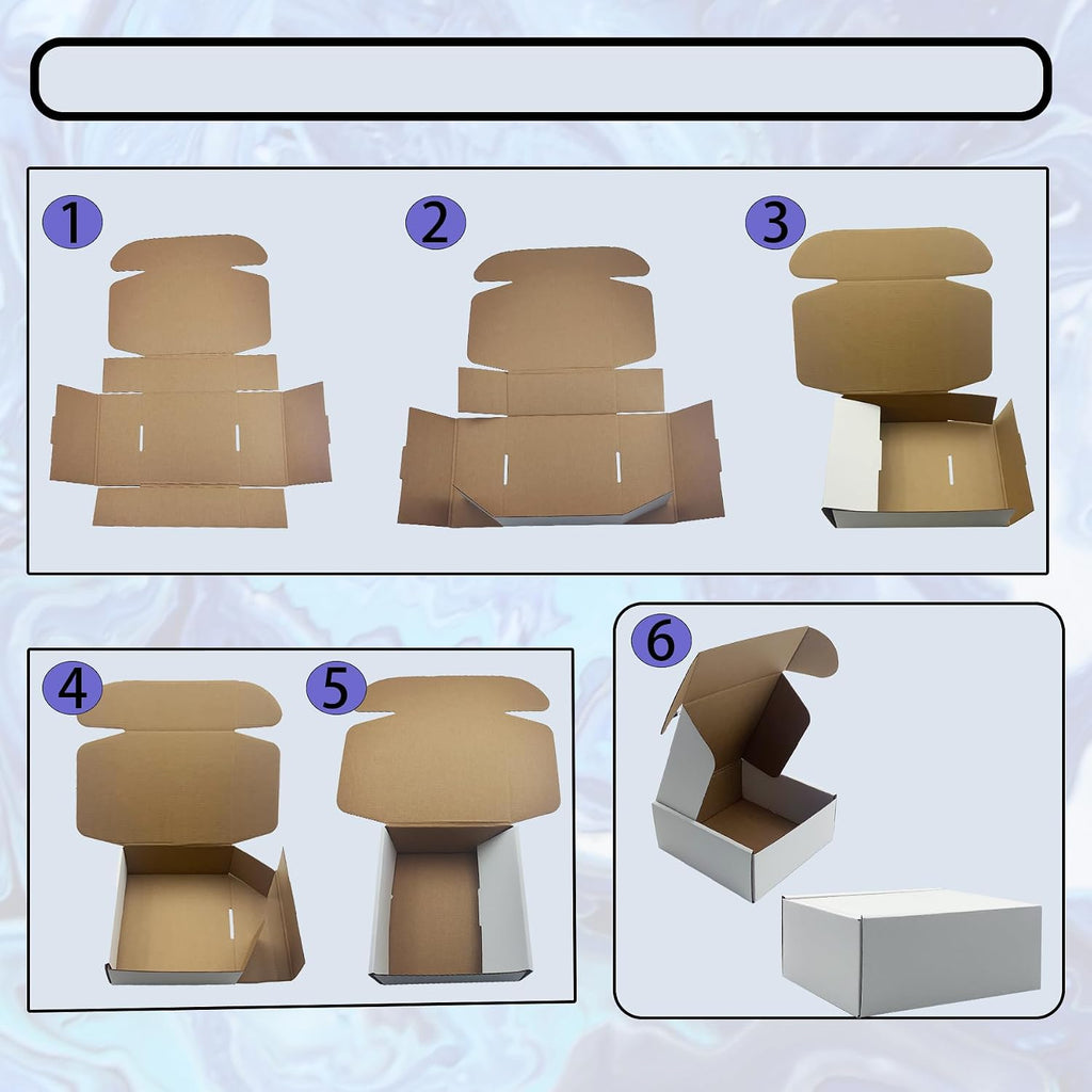 9x9x3 Inch White Shipping Boxes 25 Pack,Craft Gift Boxes,Bulk of Mailers