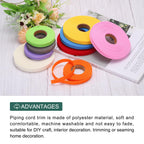 1/2 Inch Single Fold Bias Tape Polyester, White 10 Yards