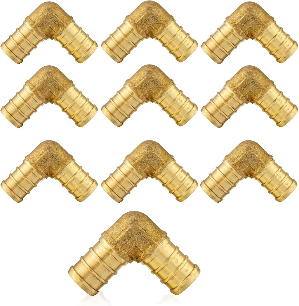 10Pack Seelink PEX Fittings, 3/4 Inch Pex 90 Degree Elbow(PEX1807057-10)