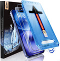 2 Pack for iPhone 16 6.1 inch Tempered Glass Screen Protector (Not Pro), Auto Dust-Elimination, Bubble Free, Easy